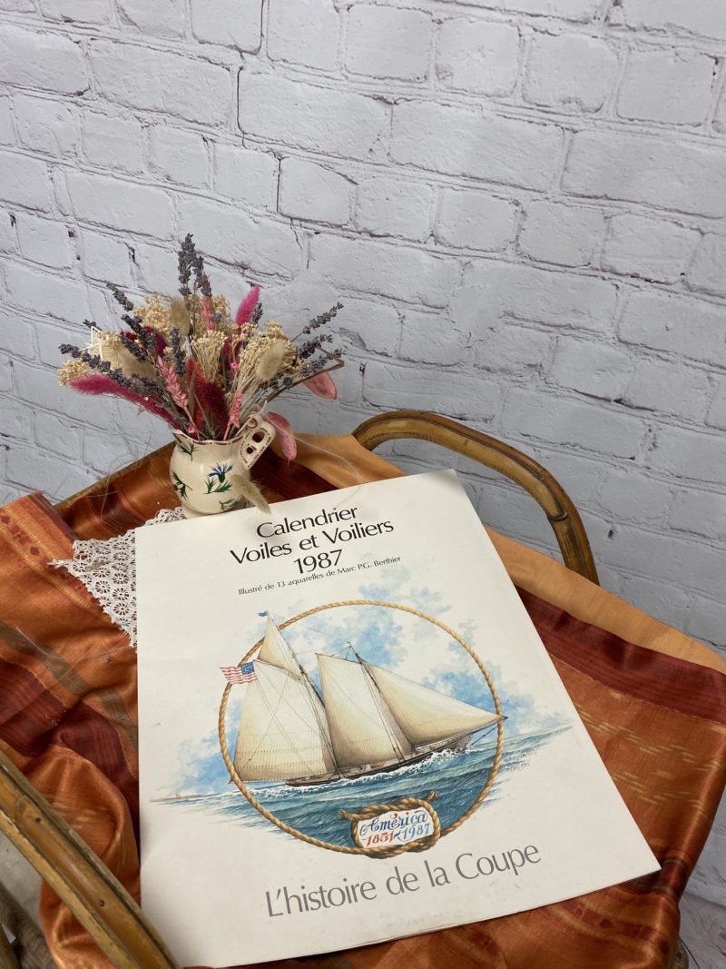 Calendrier vintage Voiles et Voiliers 1987