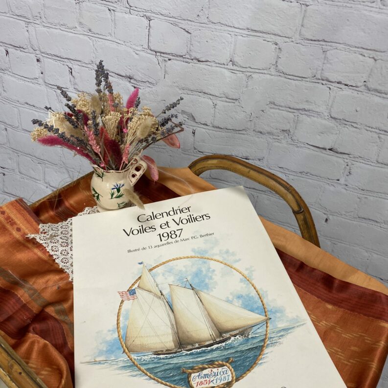 Calendrier vintage Voiles et Voiliers 1987