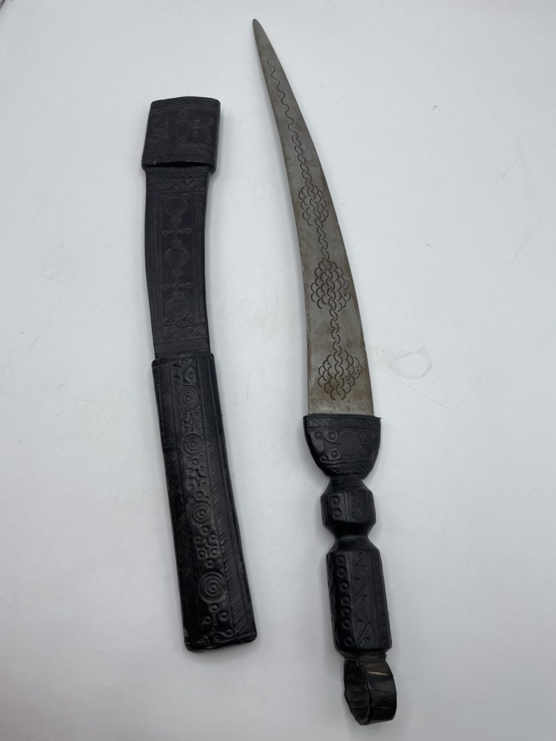 Epée nord-afrique touareg fourreau cuir noir – Image 8