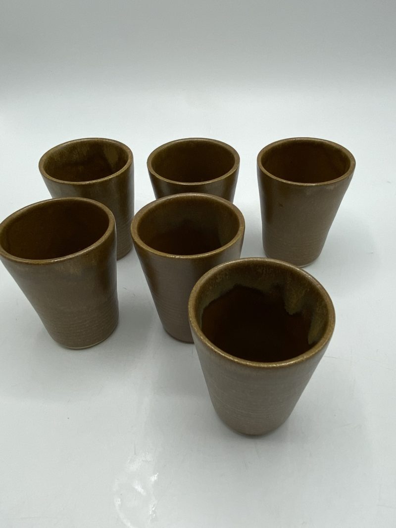 Lot de 6 gobelets à eau en grès GP Digoin – Image 4