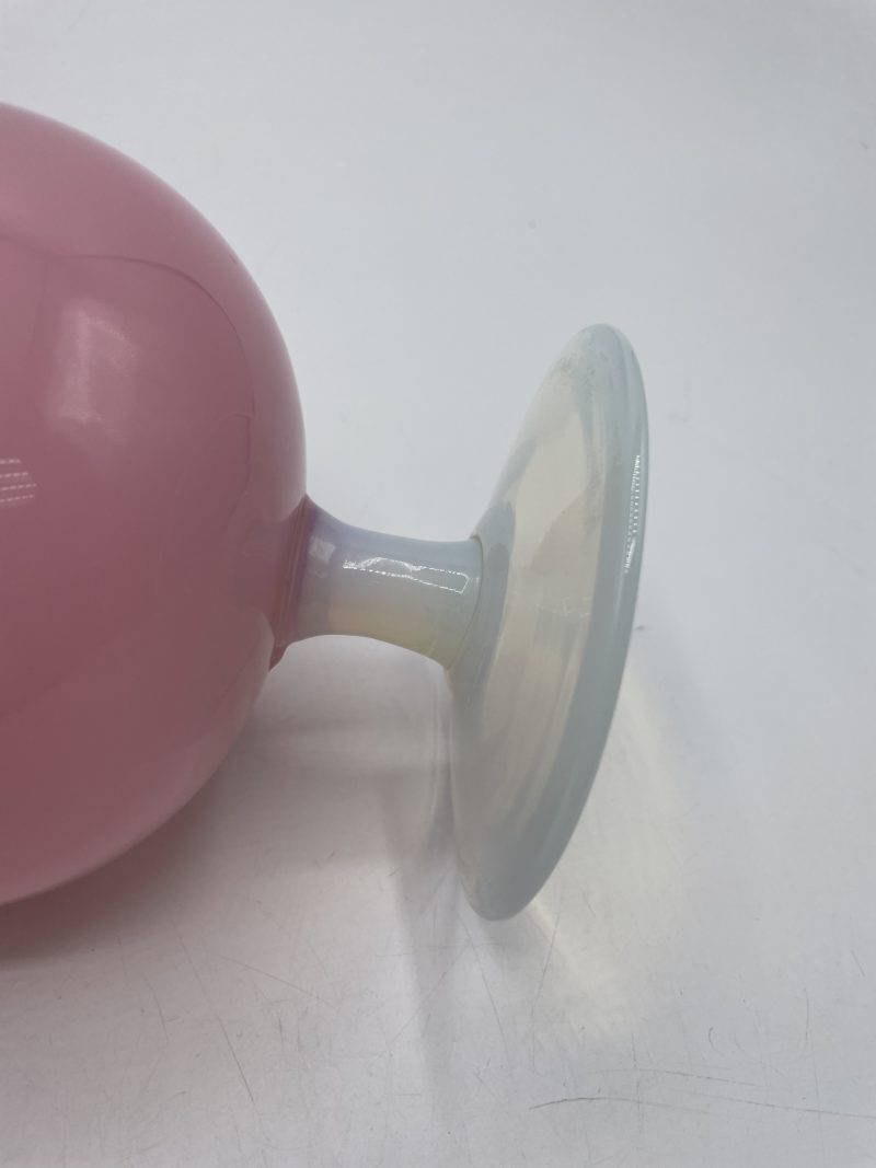 Grand vase en opaline rose – Image 6