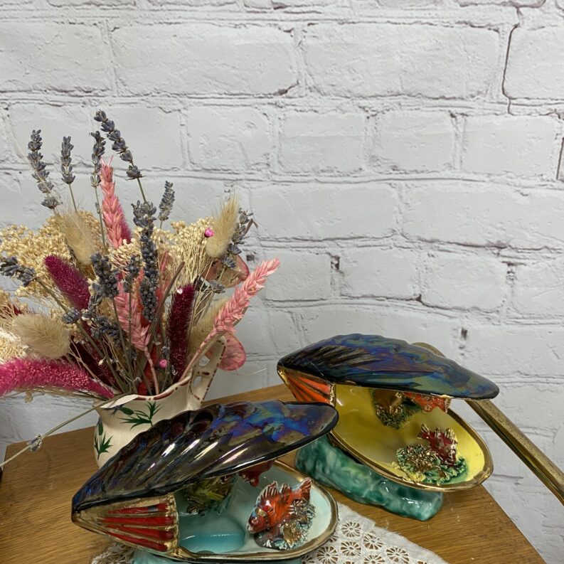 lampe chevet coquillage vallauris ceramique vintage