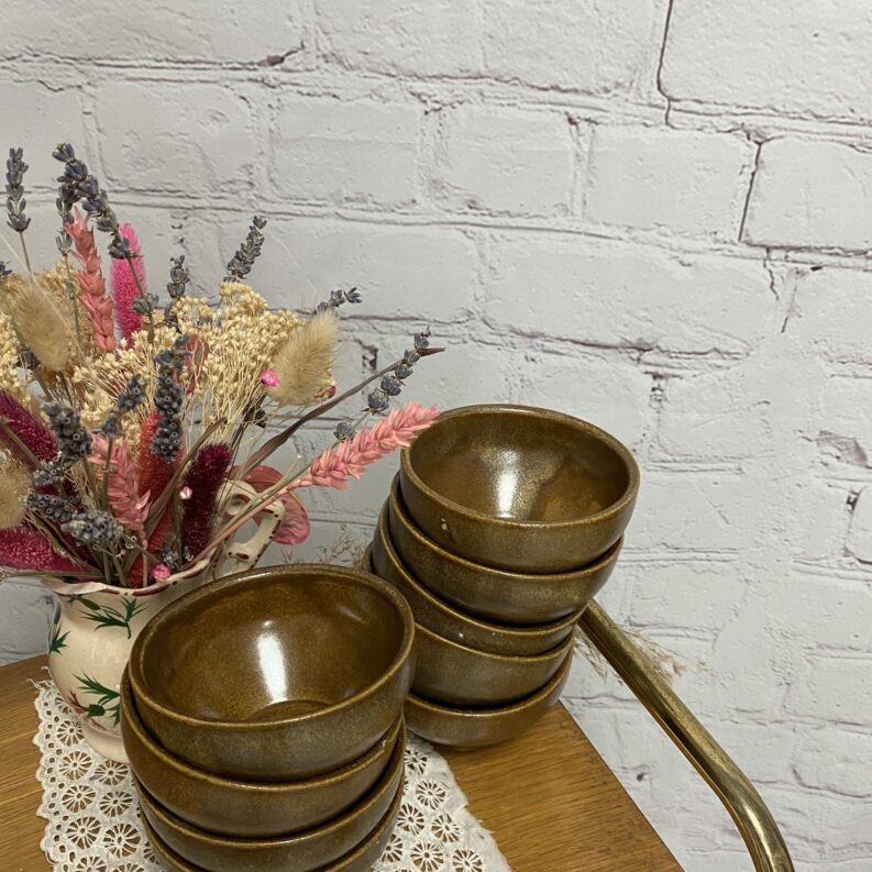 Lot de 9 ramequins en grès