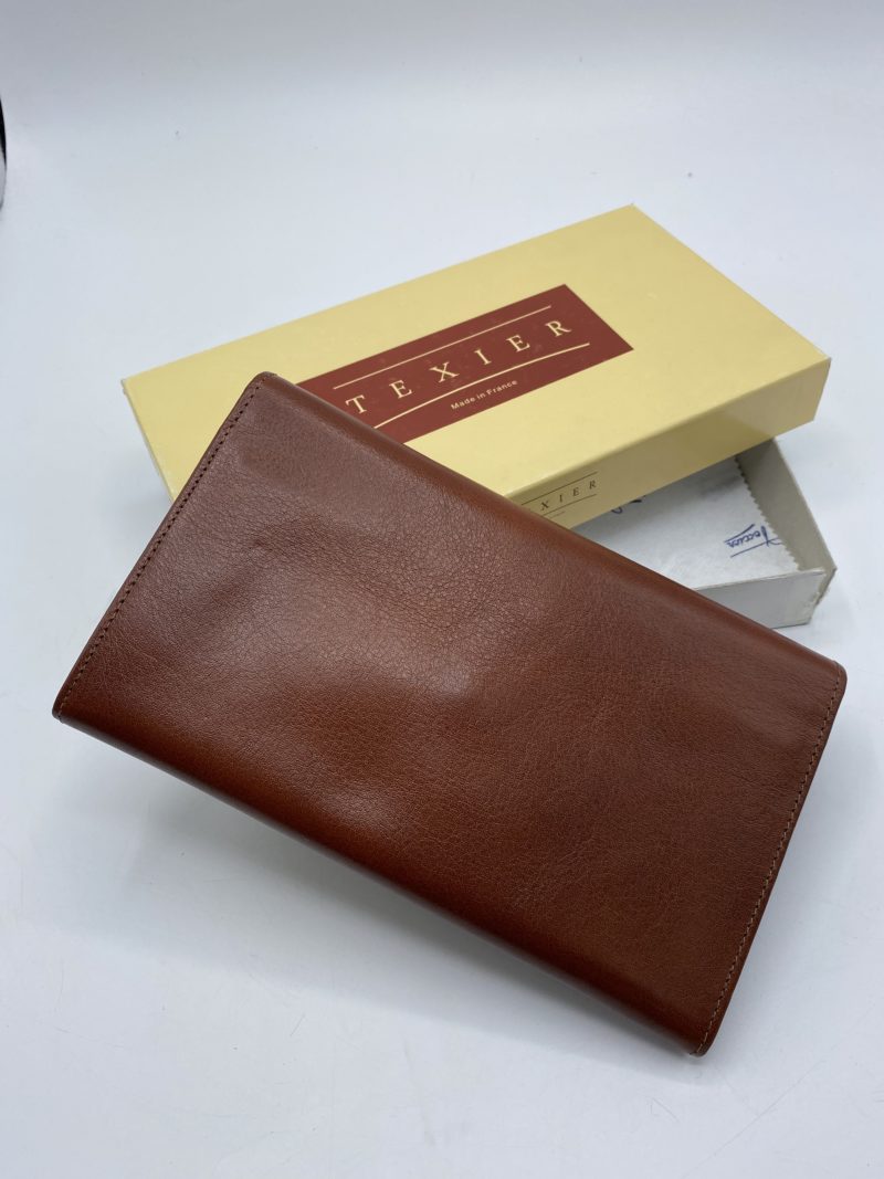 Portefeuille Texier cuir lisse cognac – Image 3