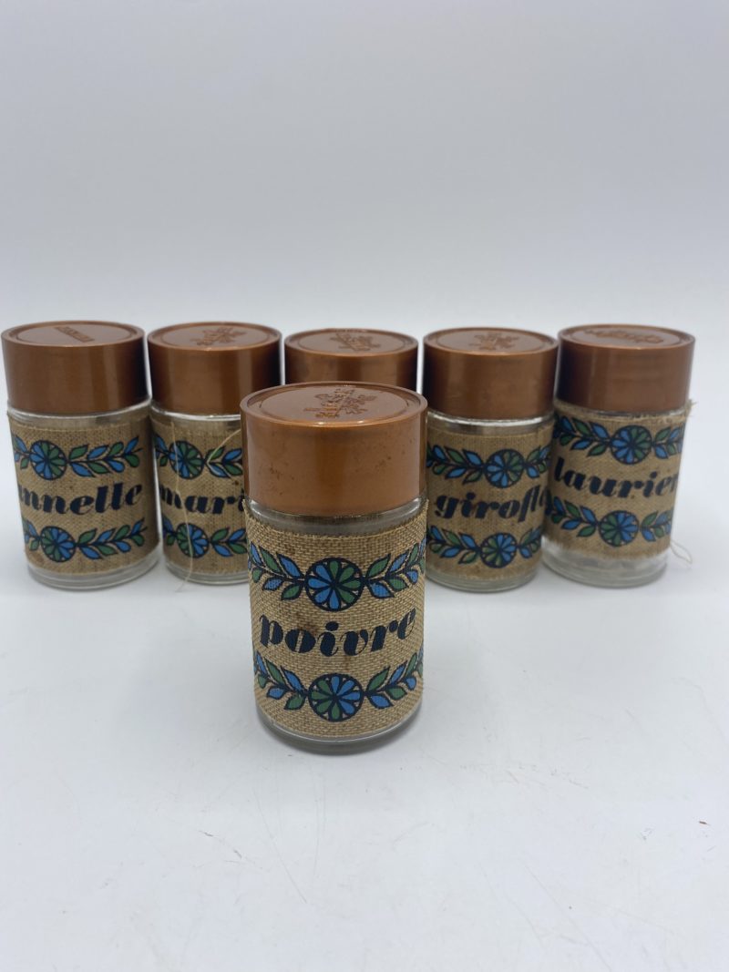Lot de 6 petits pots à épices en verre vintage Nestlé – Image 3