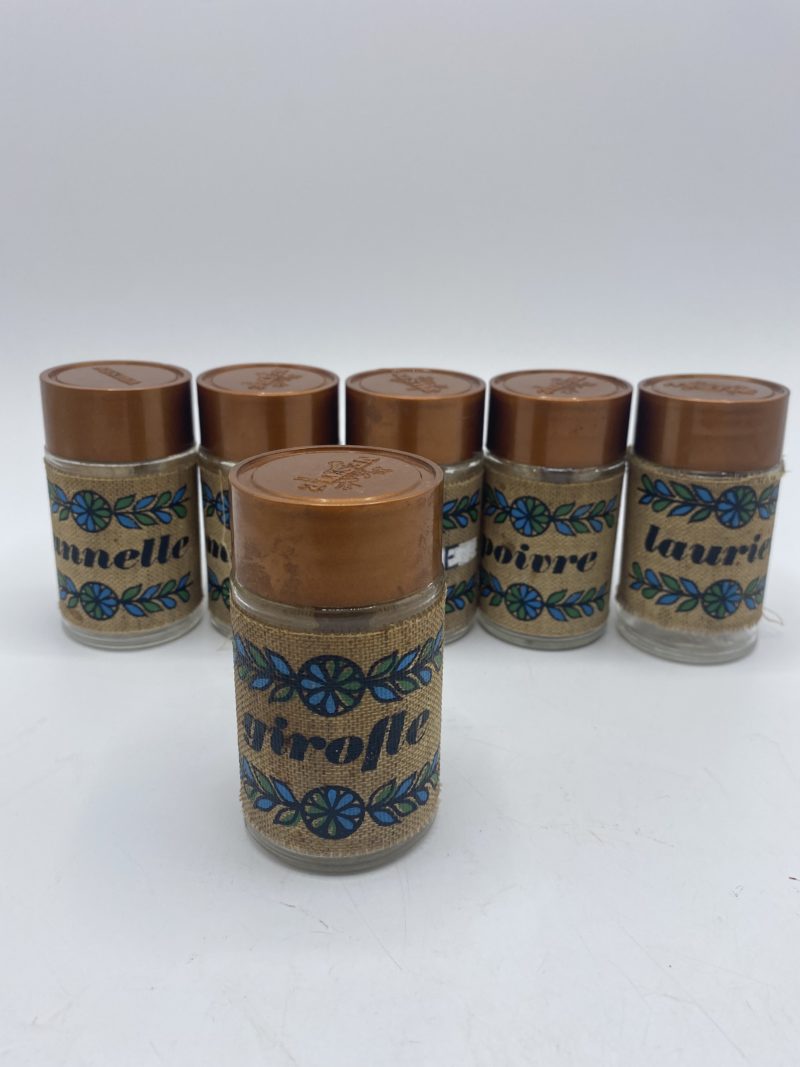 Lot de 6 petits pots à épices en verre vintage Nestlé – Image 4