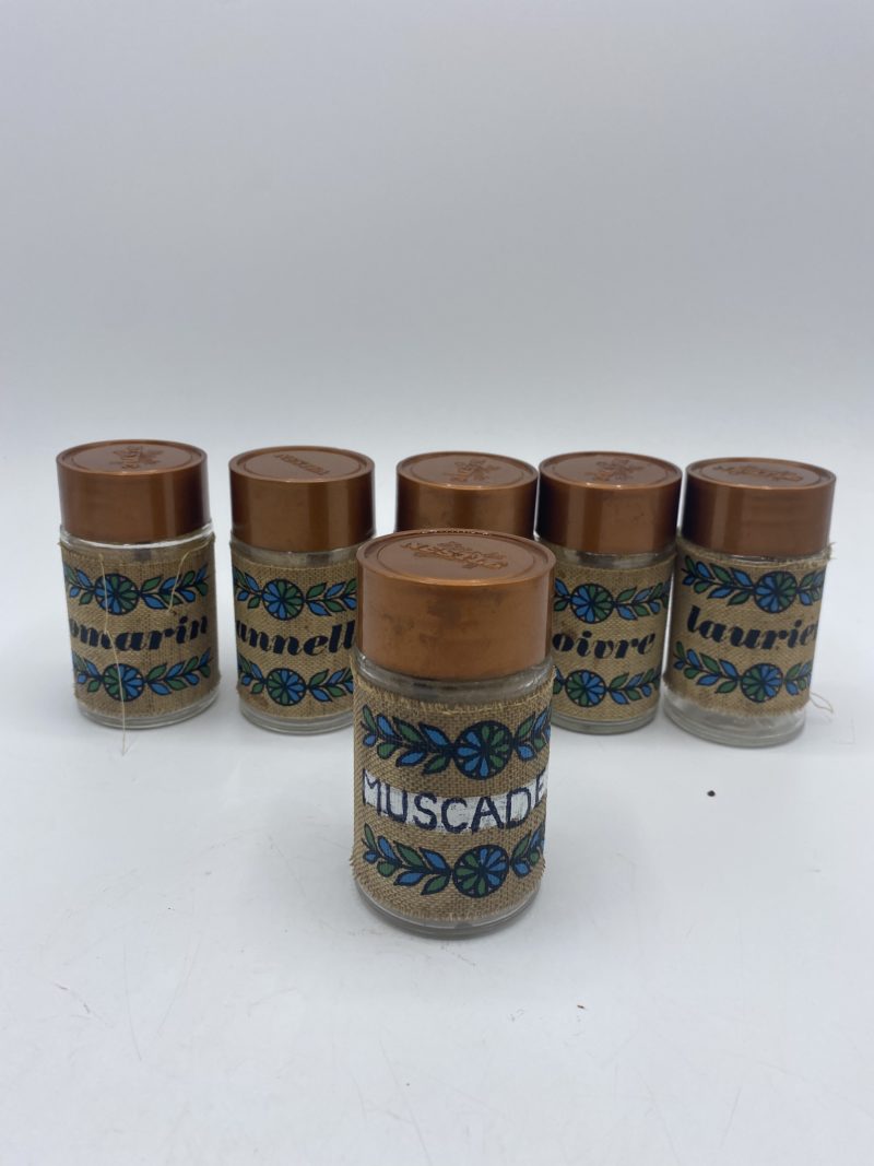 Lot de 6 petits pots à épices en verre vintage Nestlé – Image 7