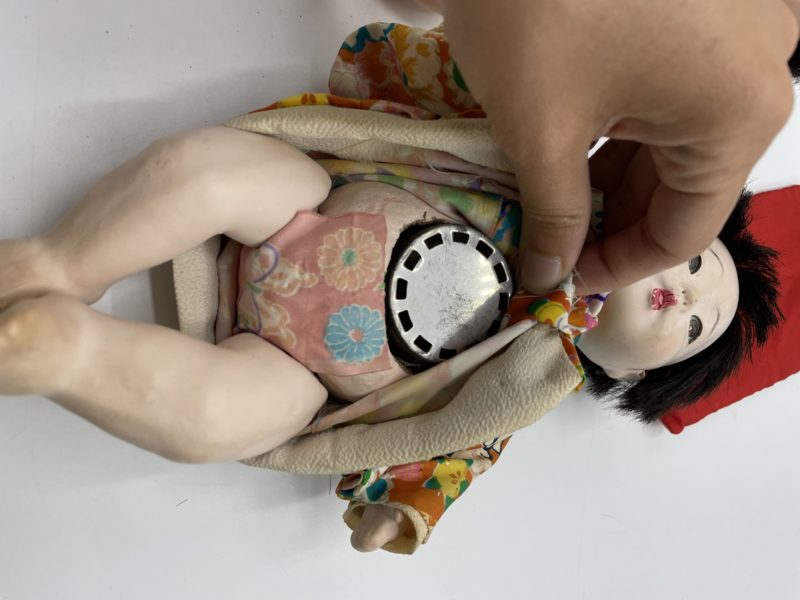 Duo poupées japonaises vintage Ichimatsu Composite avec boîte vocale – Image 9