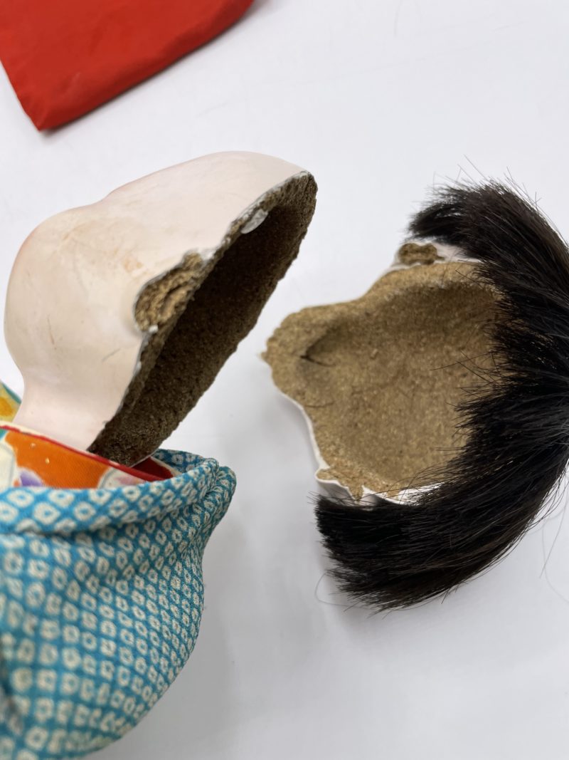 Duo poupées japonaises vintage Ichimatsu Composite avec boîte vocale – Image 7