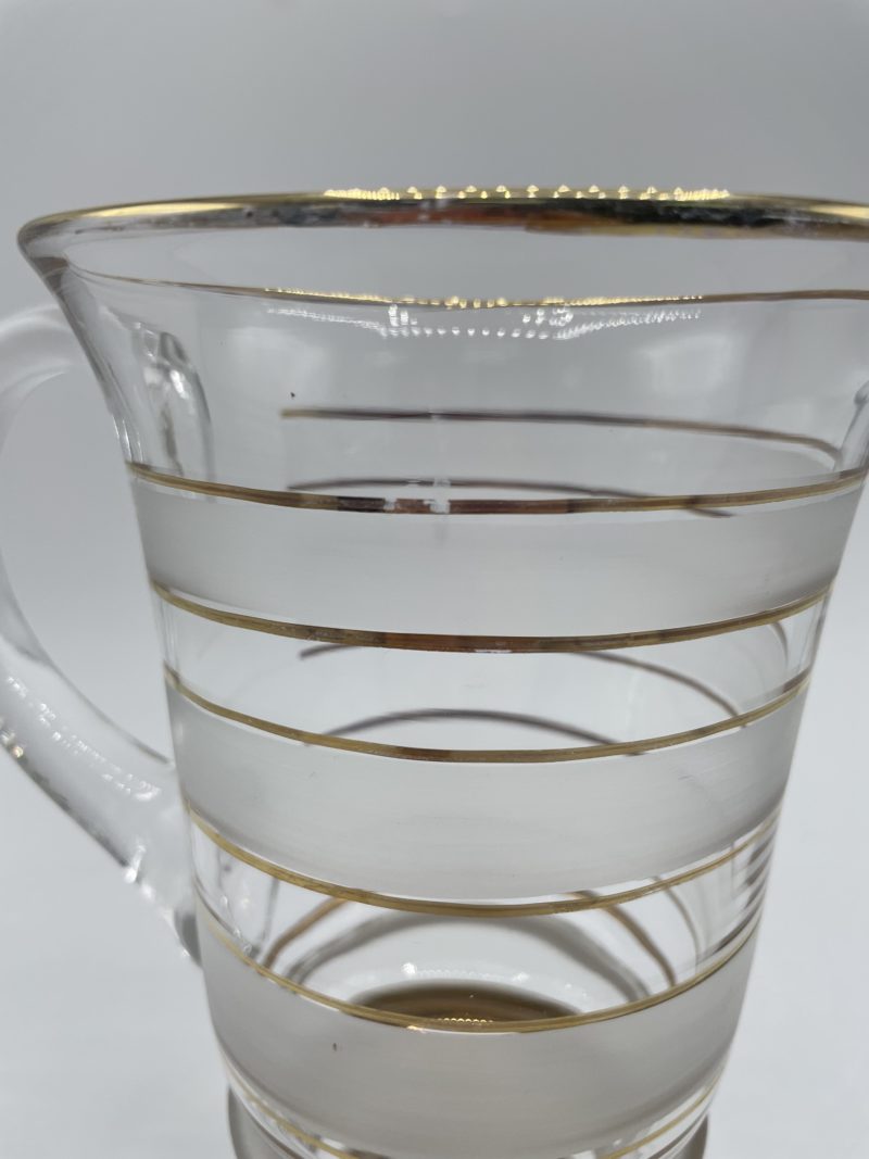 Service limonade verre dépoli et dorure vintage – Image 6