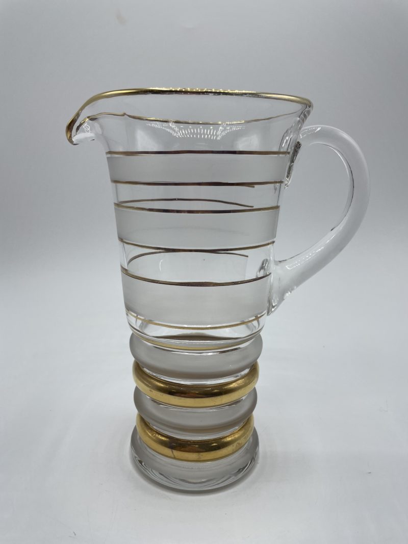 Service limonade verre dépoli et dorure vintage – Image 3