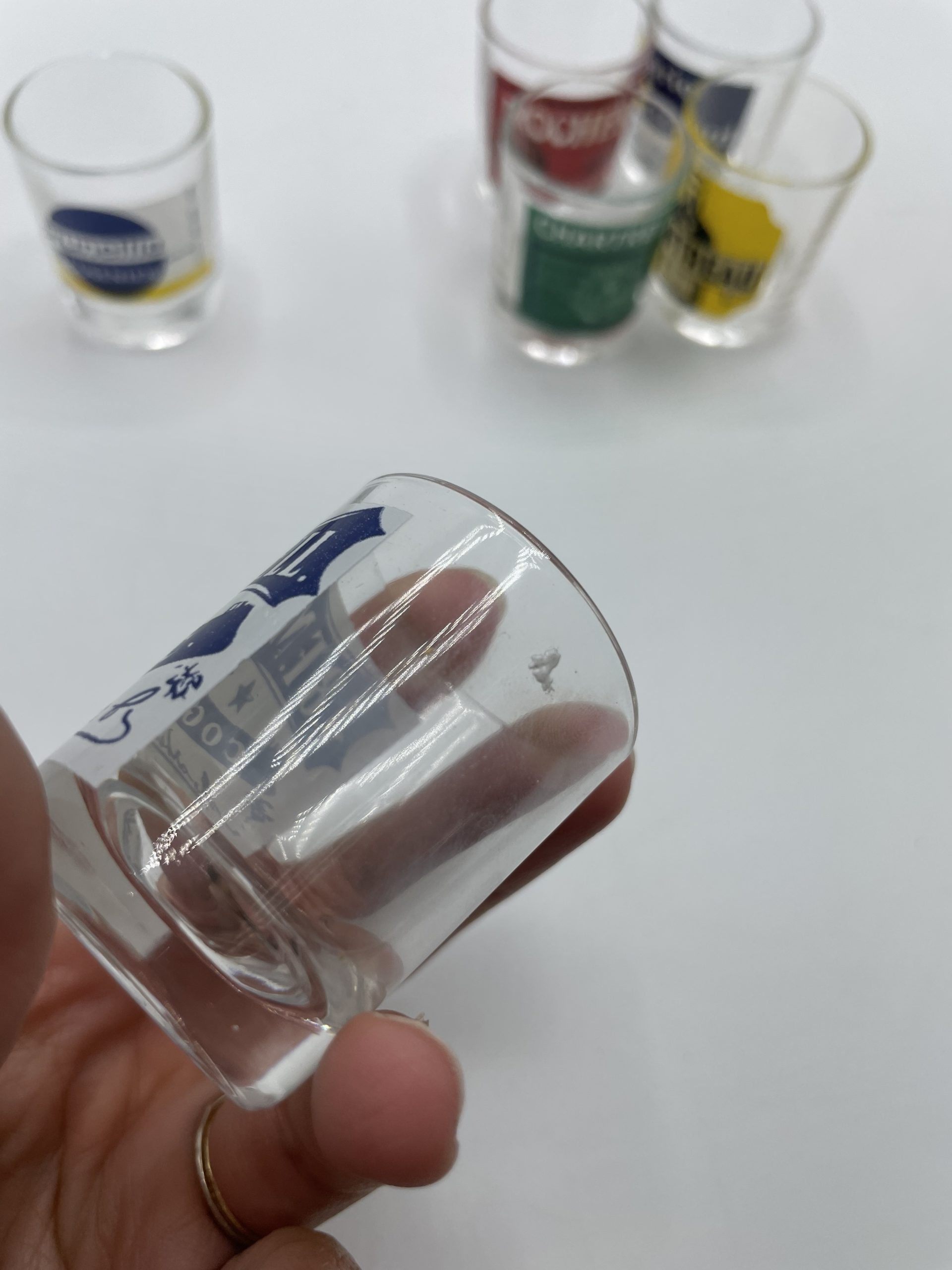 Lot 6 verres shooters produits dérivés publicités – Image 4