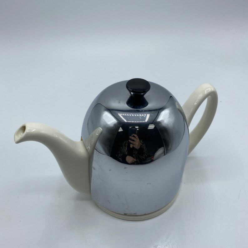 Théière vintage Villeroy & Boch Salam Thé 57 faïence et inox