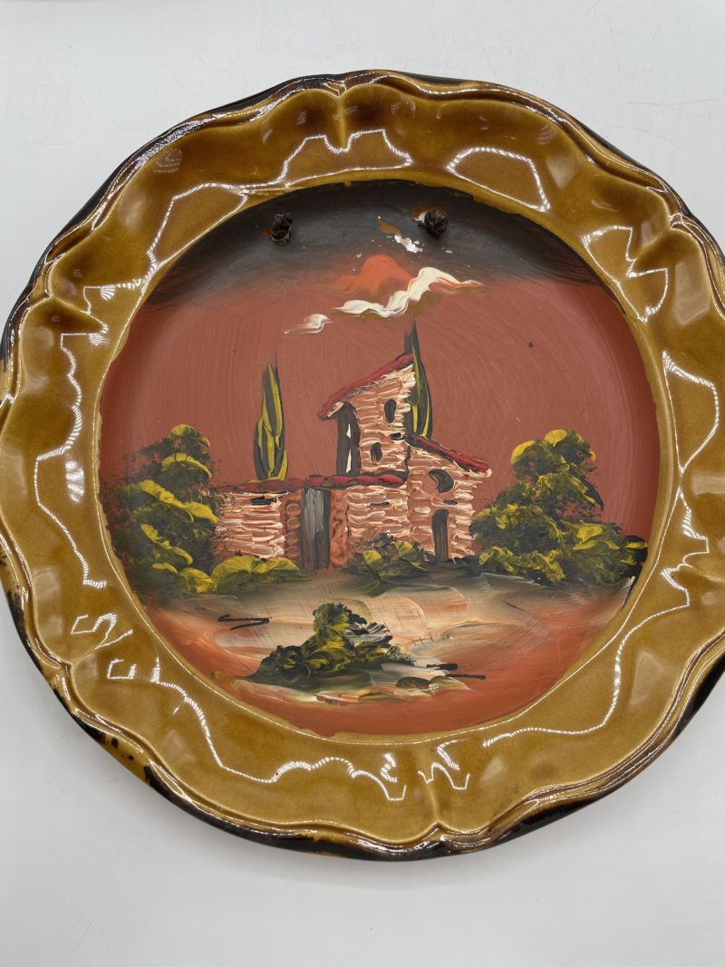 Duo assiettes décoratives peintes ADP faïence – Image 3