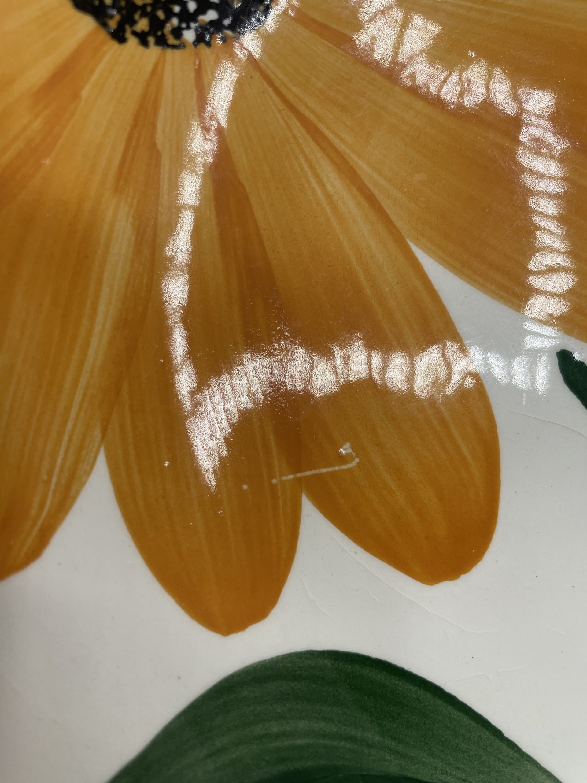 Duo assiettes vintage Gien décor fleur orange – Image 8