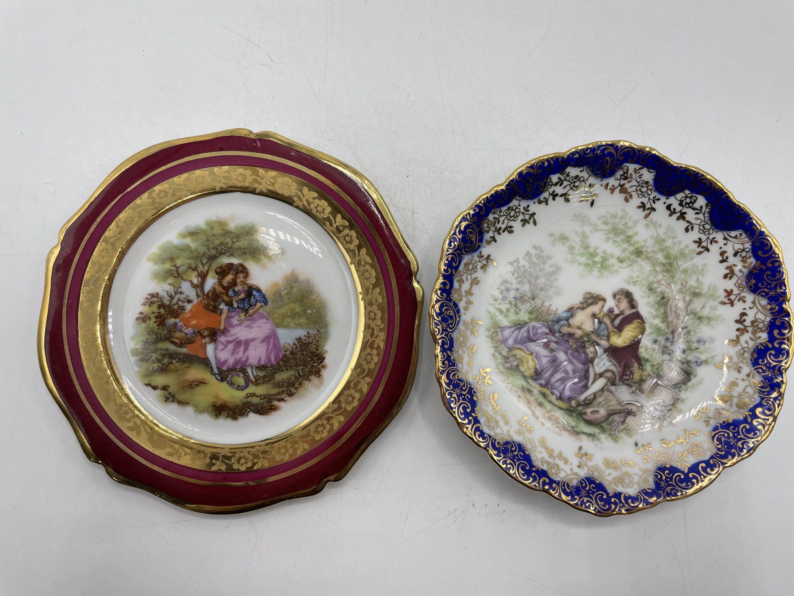 Duo petites coupelles assiettes miniatures porcelaine Limoges – Image 2