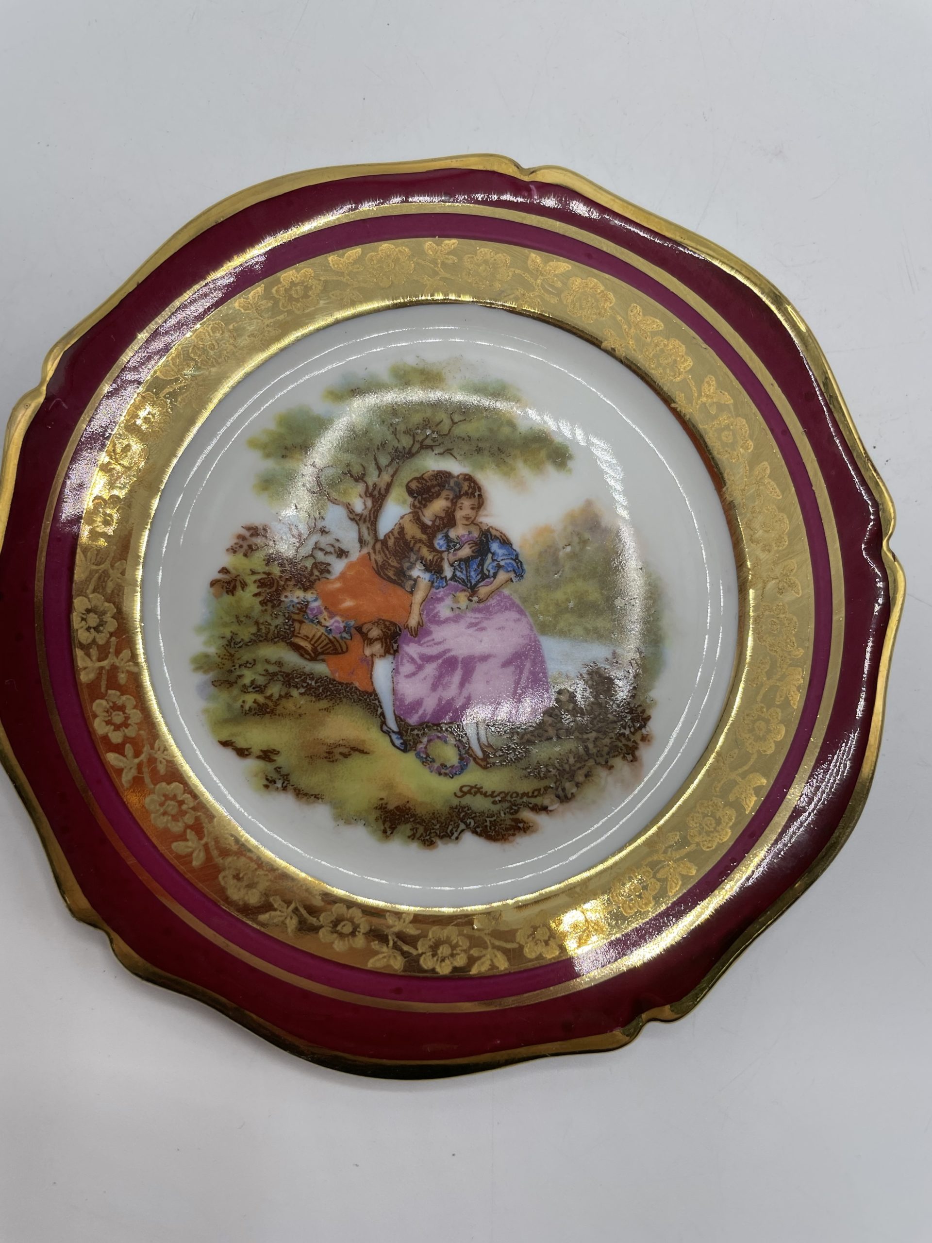 Duo petites coupelles assiettes miniatures porcelaine Limoges – Image 3