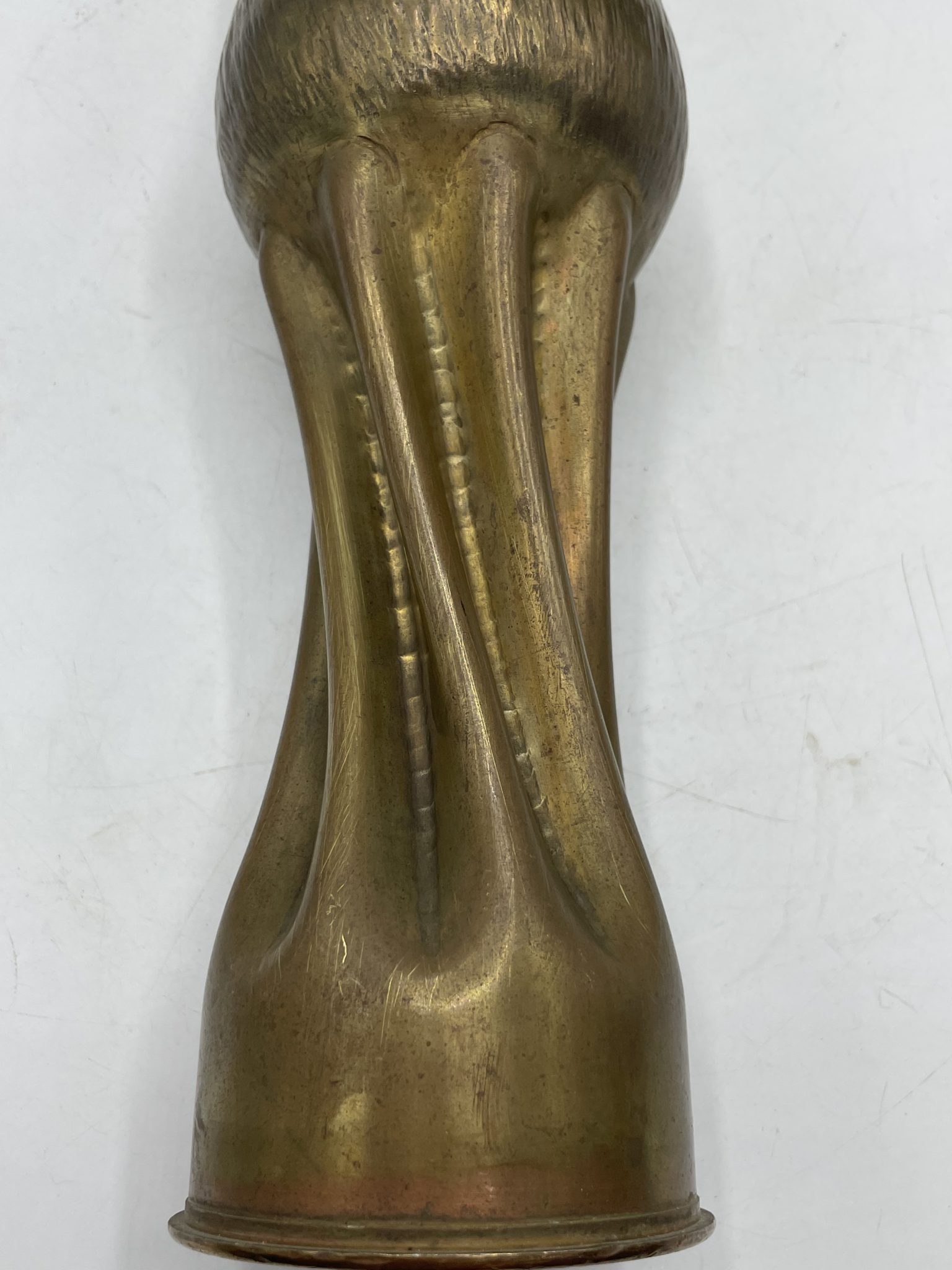 Duo sculptures douilles d'obus en laiton