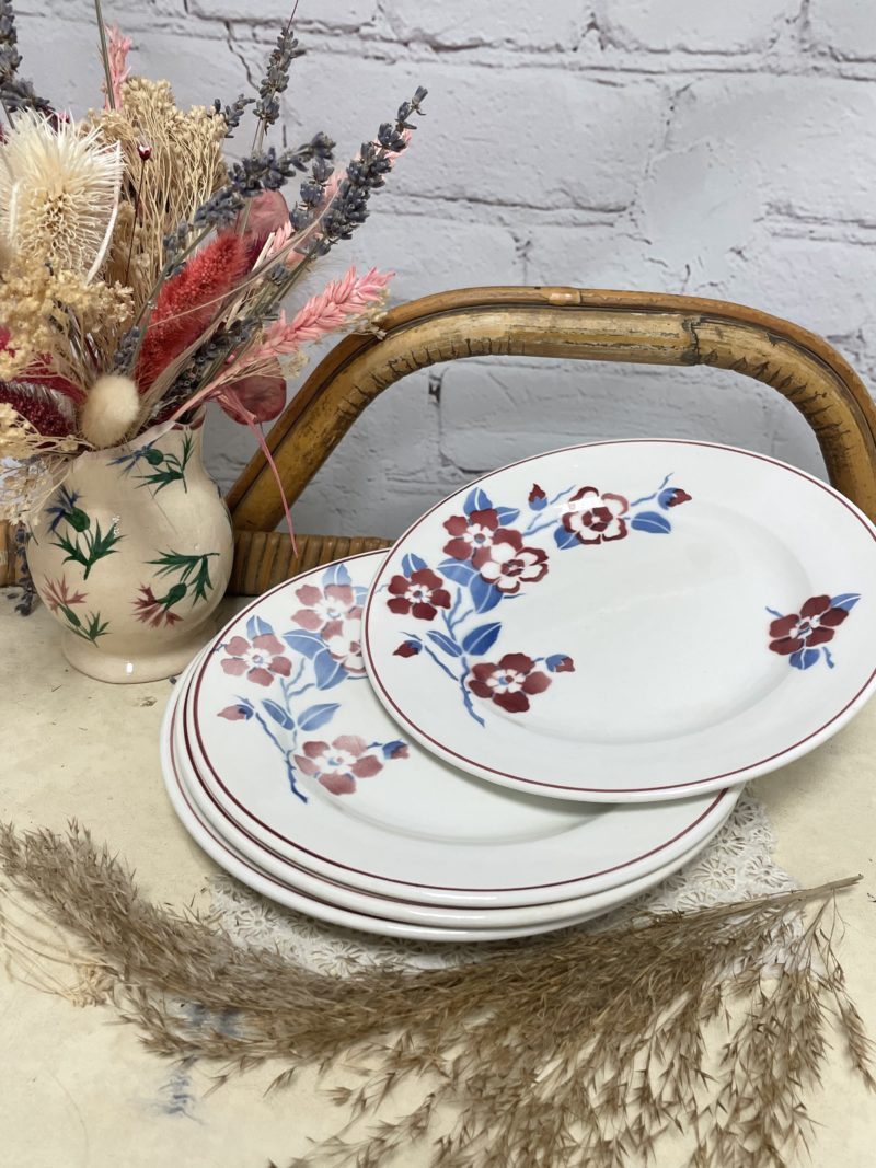 4 assiettes dessert vintage digioin sarreguemines paule (7)