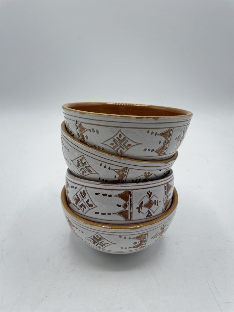 Lot de 4 bols terre cuite vernissée – Image 3
