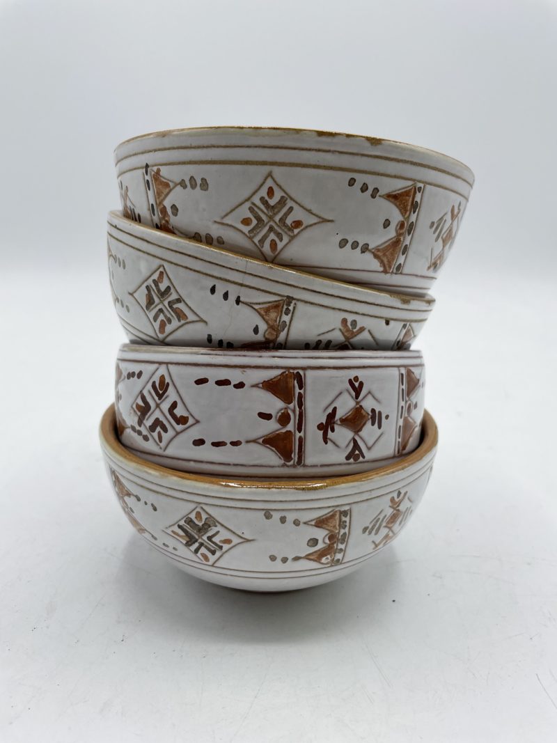 Lot de 4 bols terre cuite vernissée – Image 2