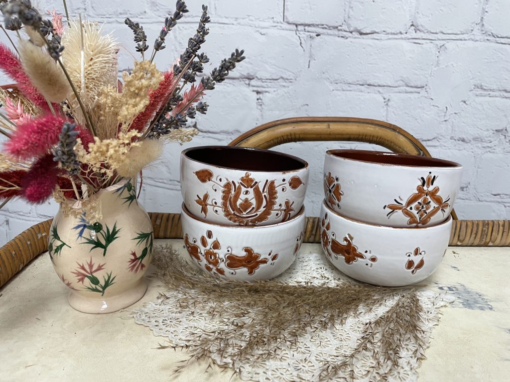 Lot De 7 Bols En Céramique émaillée - Pour Cuisson Vapeur, Soupe, Déco De Table - Résistants Et Familiaux