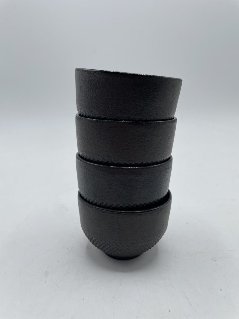 Lot de 4 verres à thé en fonte esprit zen – Image 2