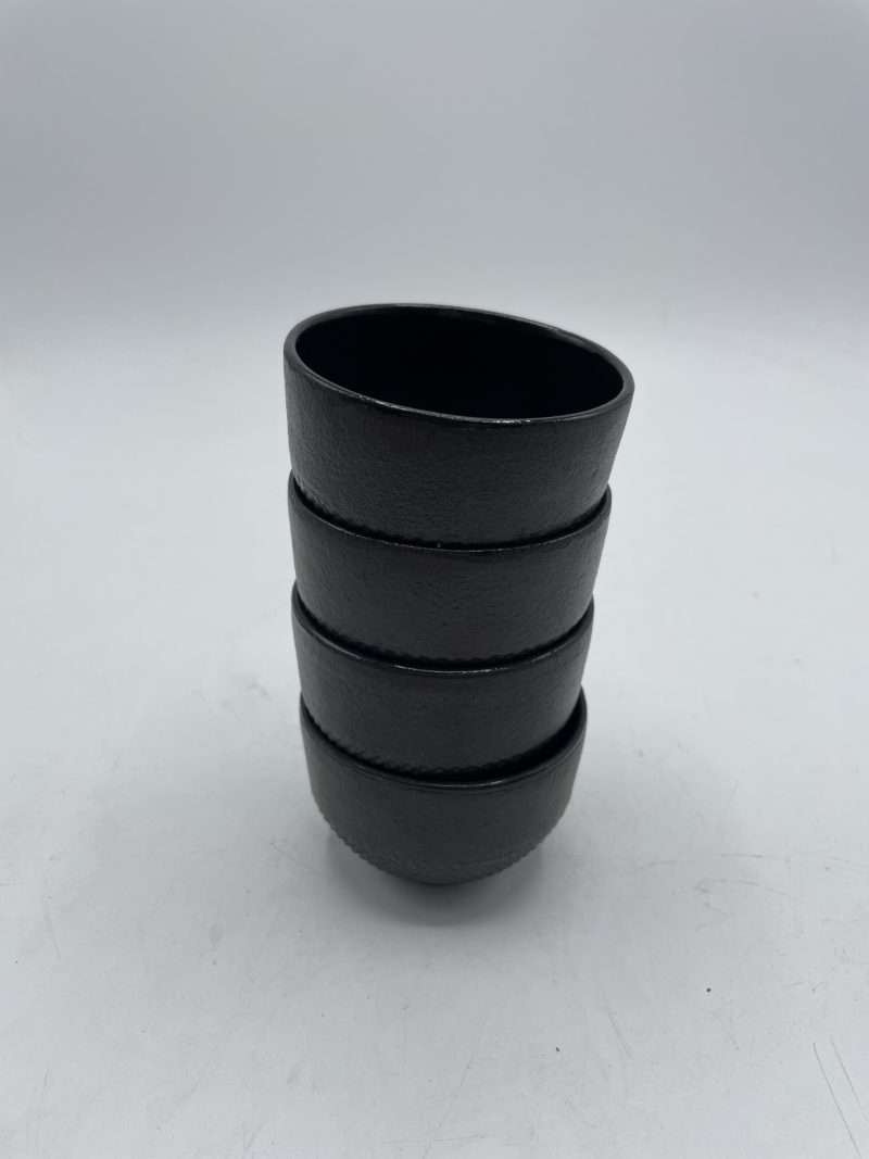 Lot de 4 verres à thé en fonte esprit zen – Image 3