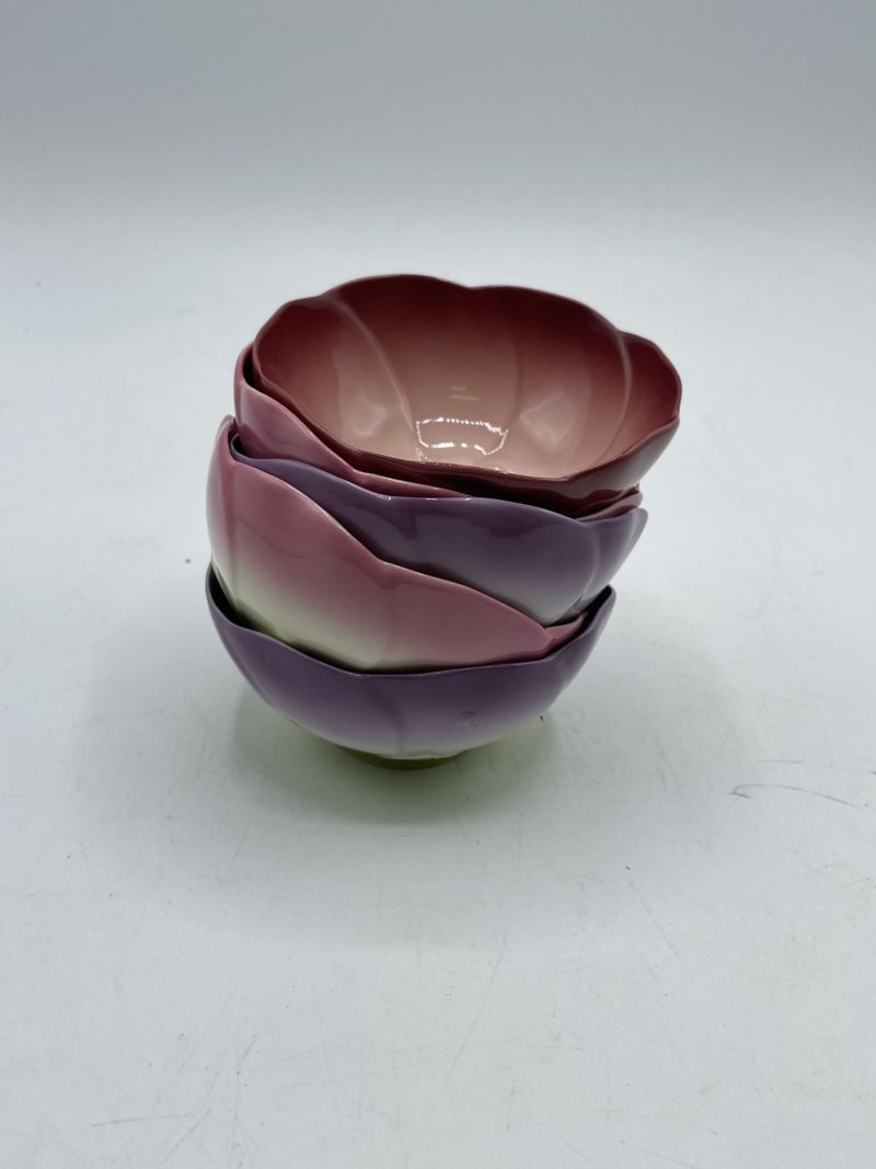 Lot de 5 coupelles fleurs Genevieve Lethu – Image 2