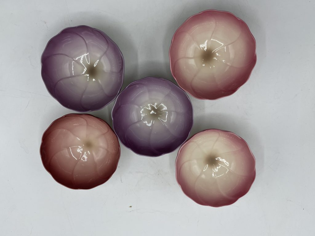 Lot De 5 Petites Assiettes Coupelles à Olives Geneviève Lethu - Céramique Multicolore - Occasion