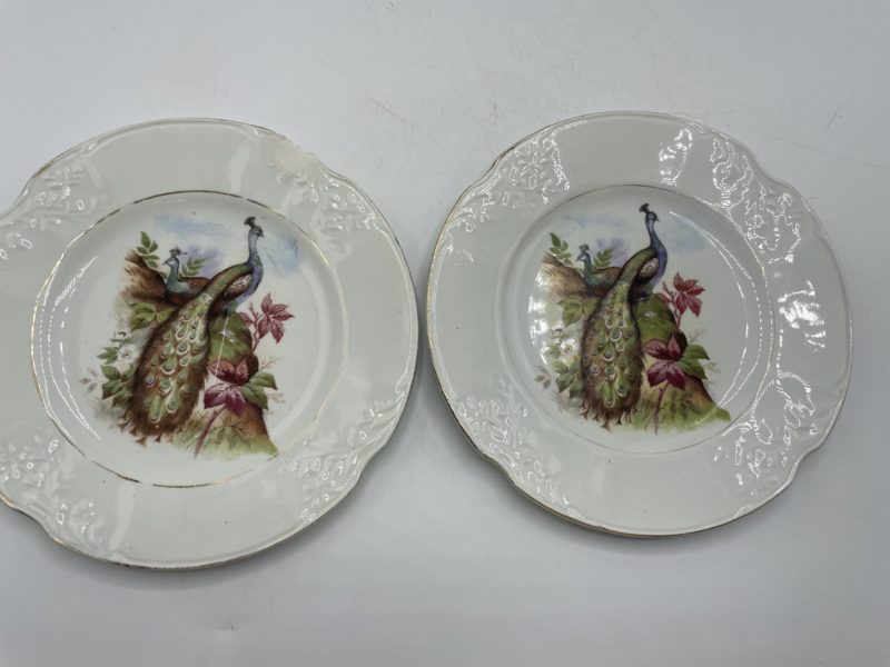 Lot 6 petites assiettes Moulin des Loups Hamage Orchies motif oiseaux – Image 3