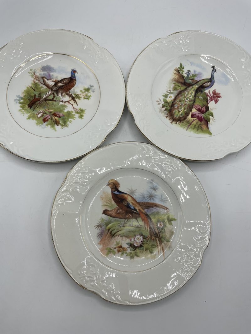 Lot 6 petites assiettes Moulin des Loups Hamage Orchies motif oiseaux – Image 2