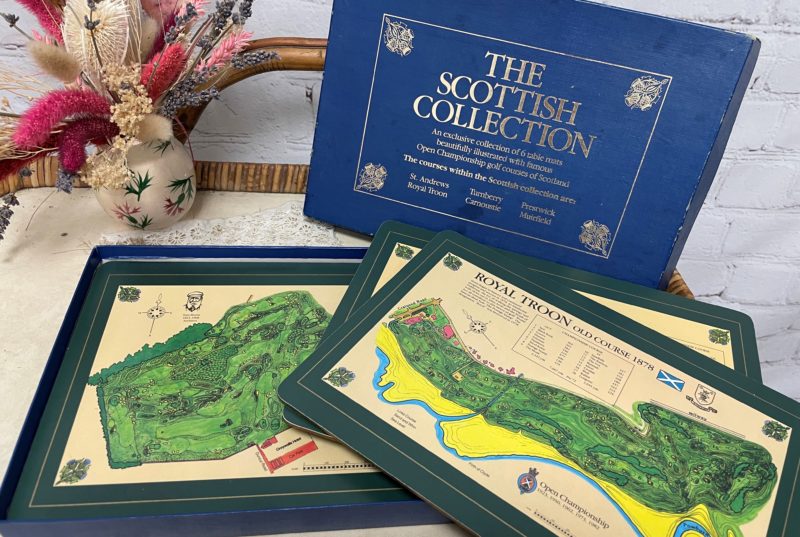 Lot de 6 sets de table The Scottish collection Golf Club Interchasse