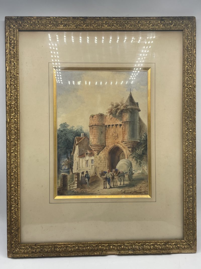 Grande aquarelle Auguste Bougourd – Image 2