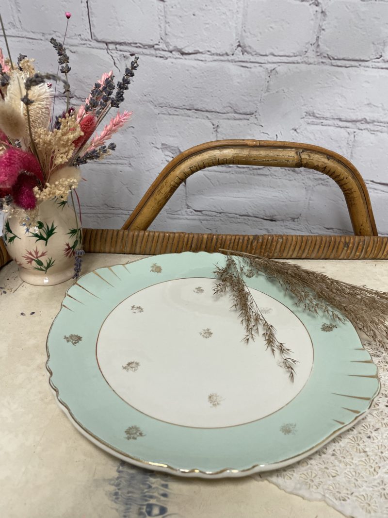 Assiette presentation vintage faience orchie hermes (1)