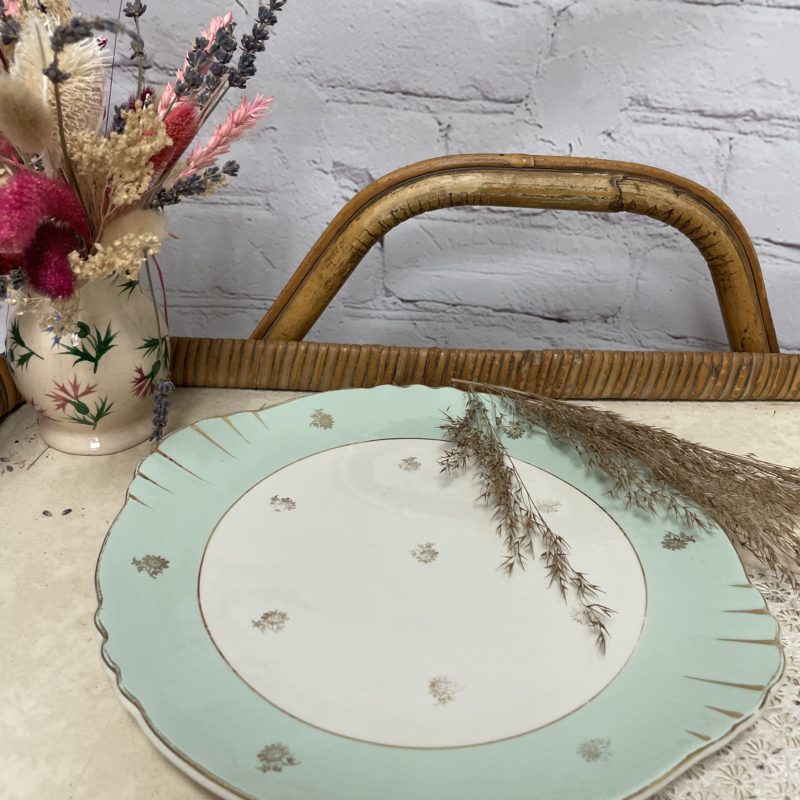 Assiette presentation vintage faience orchie hermes (1)