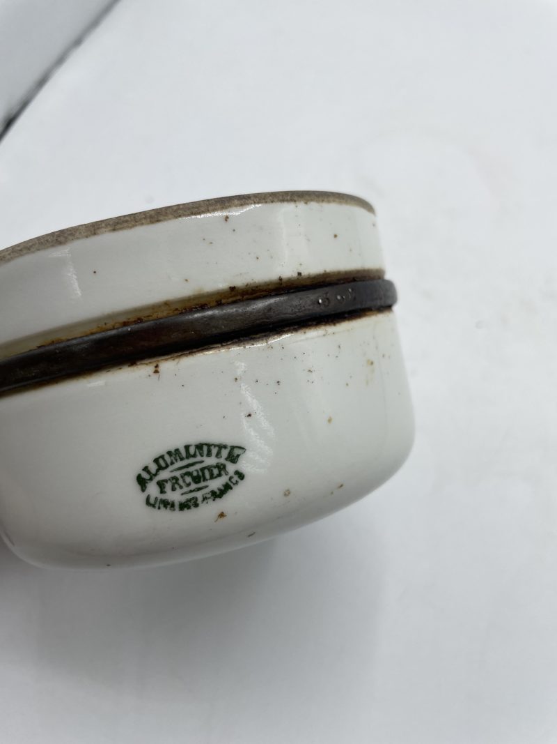 Petite casserole poêlon en porcelaine blanche aluminite Frugier Limoges – Image 7