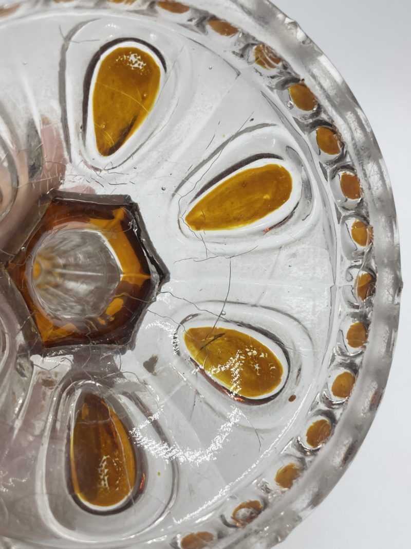 Duo chandeliers à pied en verre vintage à facettes années 70 – Image 7