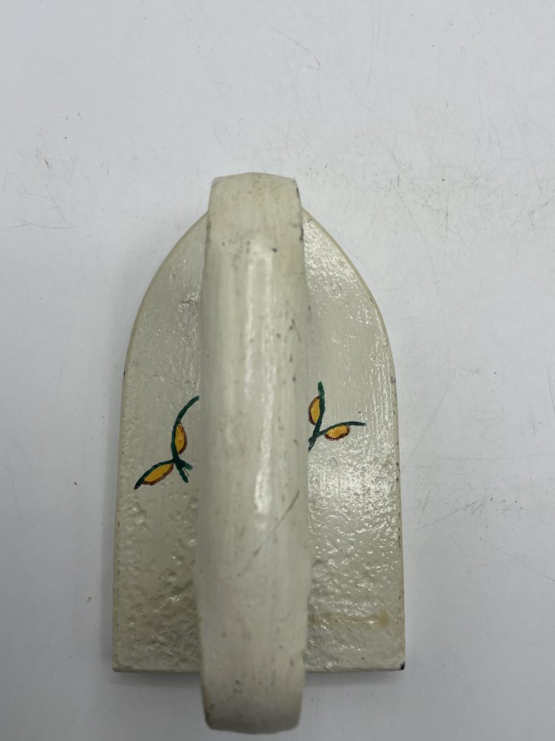 Duo fers repasser en fonte anciens moustiers et argent – Image 3
