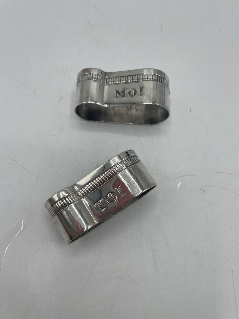 Duo porte serviette TOI MOI en métal argenté – Image 2