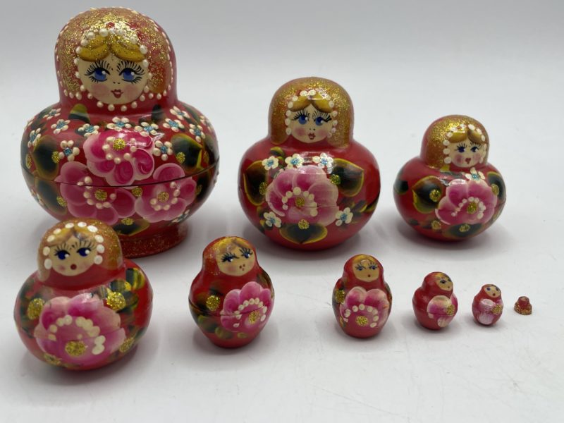 Duo  matriochkas poupées russes en bois – Image 6