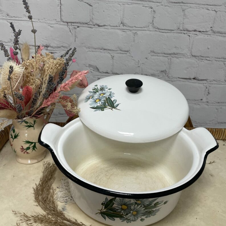 Fait tout métal émaillé marguerites (1)