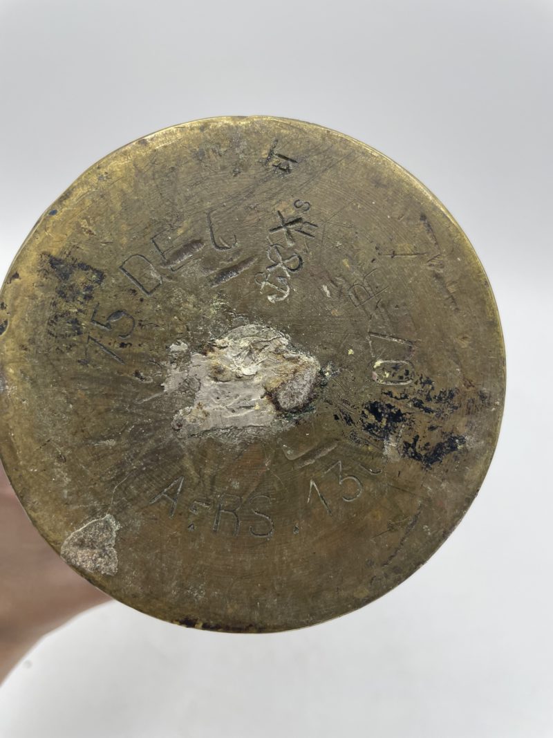 Grande douille d'obus marine 1ère Guerre mondiale – Image 9