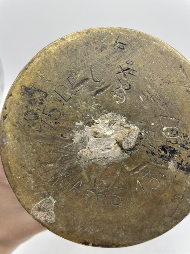Grande douille d'obus marine 1ère Guerre mondiale – Image 10