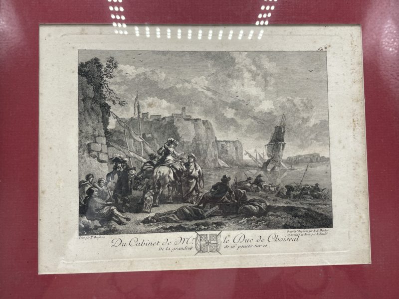 Gravure à l'eau forte et burin du Cabinet de Mr le Duc de Choiseul – Image 3