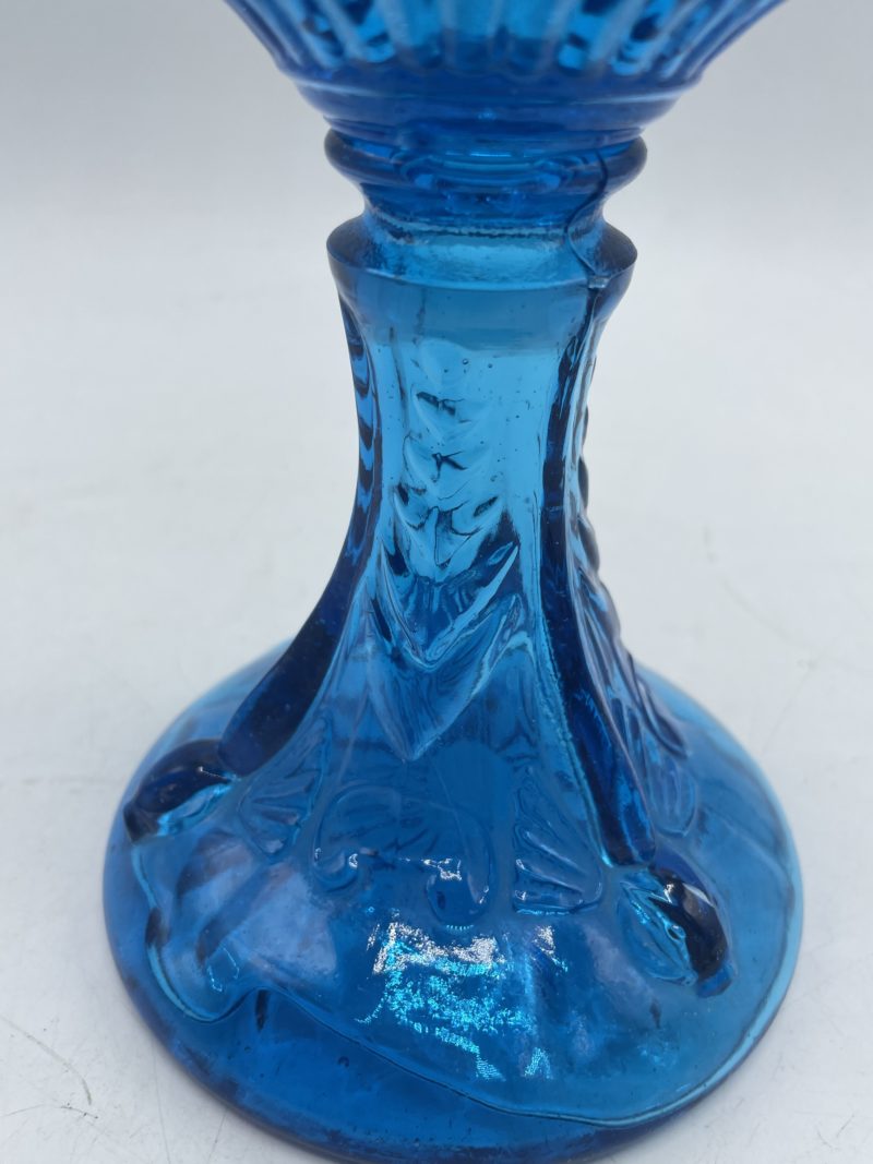 Grande lampe à huile verre bleu – Image 11