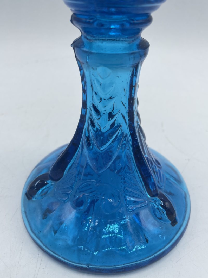 Grande lampe à huile verre bleu – Image 10