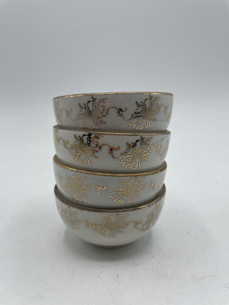 Lot de 4 petits bols ou coupelles porcelaine de Limoges fruits HL – Image 2