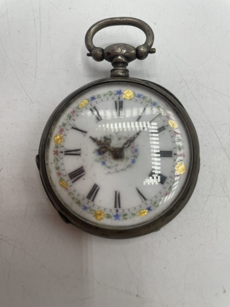 Ancienne montre à gousset en argent fin – Image 3