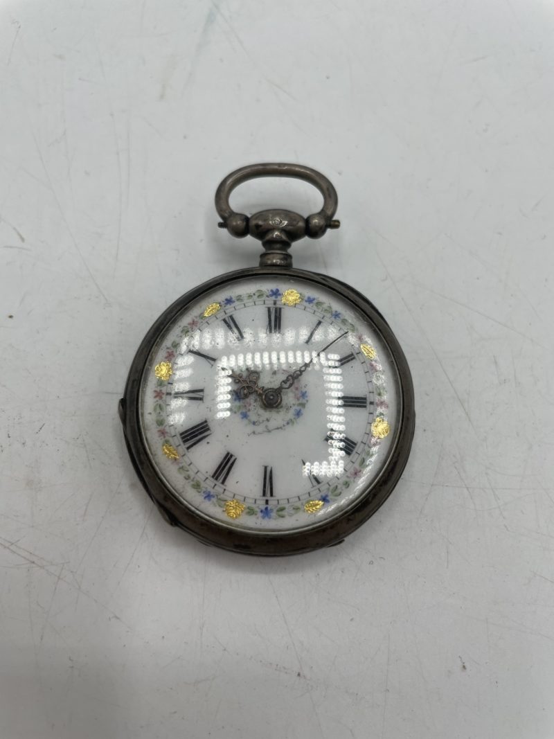 Ancienne montre à gousset en argent fin – Image 2